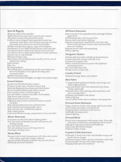 Gulfstar 60 Specification Brochure