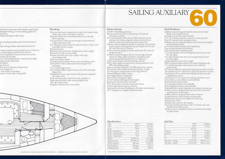Gulfstar 60 Specification Brochure