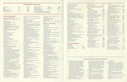 Hatteras 41 Convertible Specification Brochure
