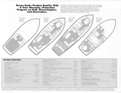 Ocean 48 Motor Yacht / 56 Cockpit Motor Yacht Brochure