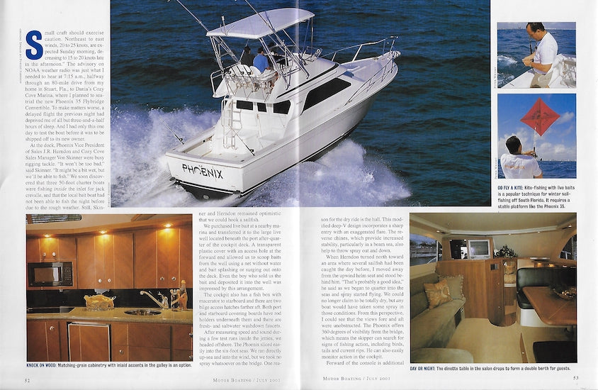 Phoenix 35 Motorboating Magazine Reprint Brochure