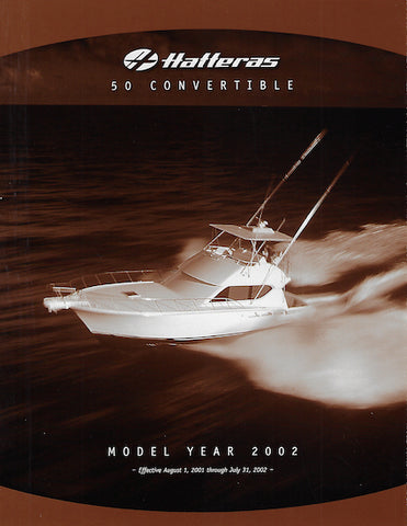 Hatteras 50 Convertible Specification Brochure