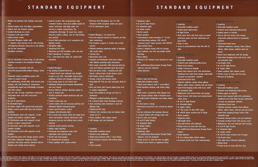 Hatteras 54 Convertible Specification Brochure – SailInfo I ...