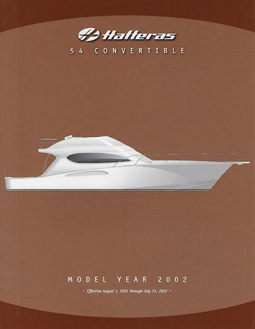 Hatteras 54 Convertible Specification Brochure