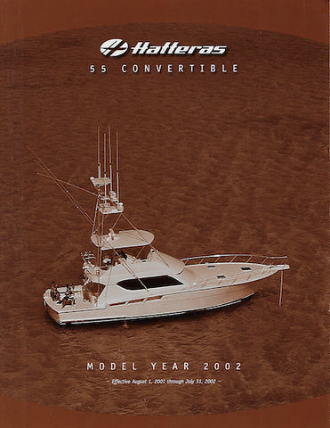 Hatteras 55 Convertible Specification Brochure