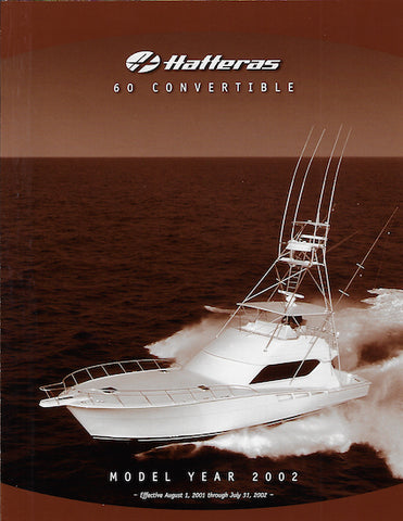 Hatteras 60 Convertible Specification Brochure