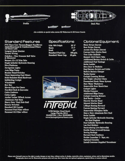 Intrepid 322 Cuddy Brochure
