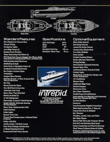Intrepid 348 Cuddy Brochure