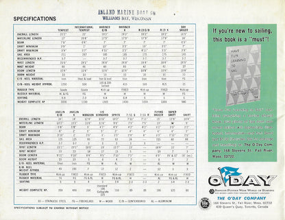 O'Day 1960s Brochure