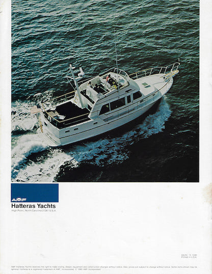 Hatteras 42 Long Range Cruiser Brochure