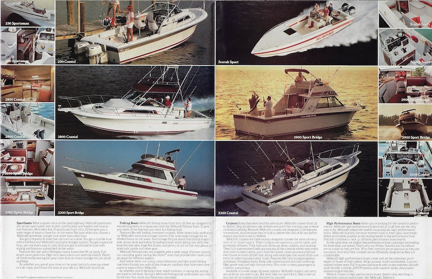 Wellcraft 1986 Full Line Poster Brochure