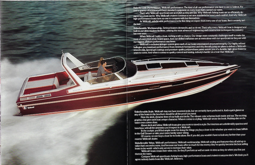 Wellcraft 1986 Full Line Poster Brochure