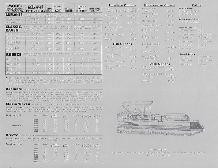 American 2000 Pontoon Brochure