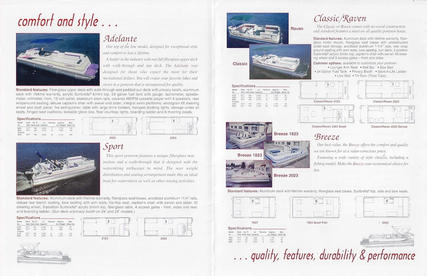American 2000 Pontoon Brochure