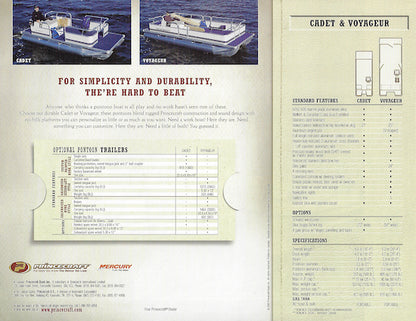 Princecraft Cadet & Voyageur Brochure