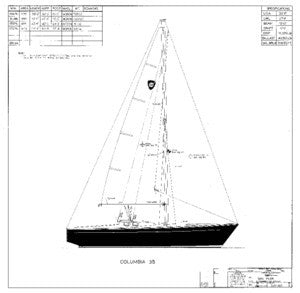 Columbia 35 Sail Plan