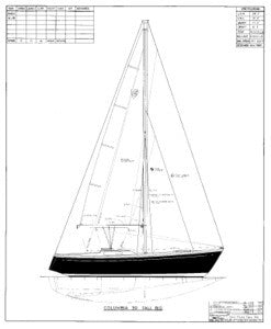 Columbia 39 Sail Plan - Tall Rig