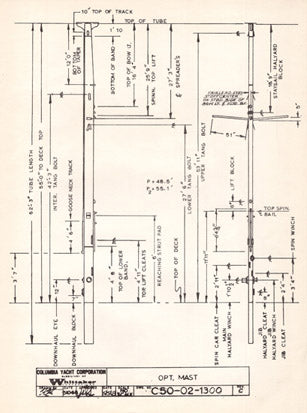 Columbia 50 Optional Mast Plan