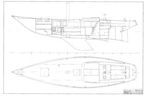 Columbia 52 Interior Arrangement Plan - Deck