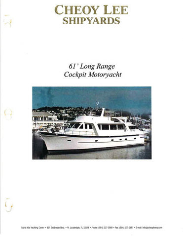 Cheoy Lee 61 Long Range Motoryacht Specification Brochure