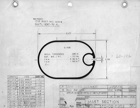 Columbia Yachts Mast Section Plan