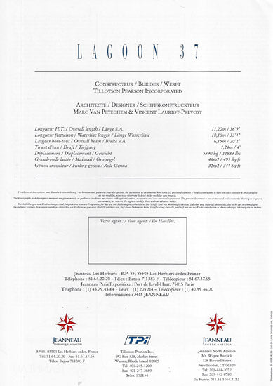 Lagoon 37 Brochure