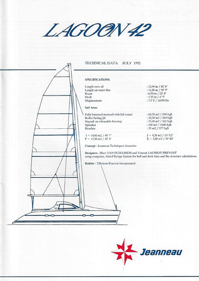 Lagoon 42 Specification Brochure