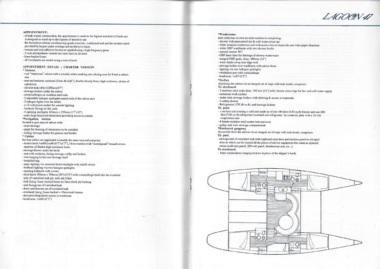 Lagoon 47 Specification Brochure