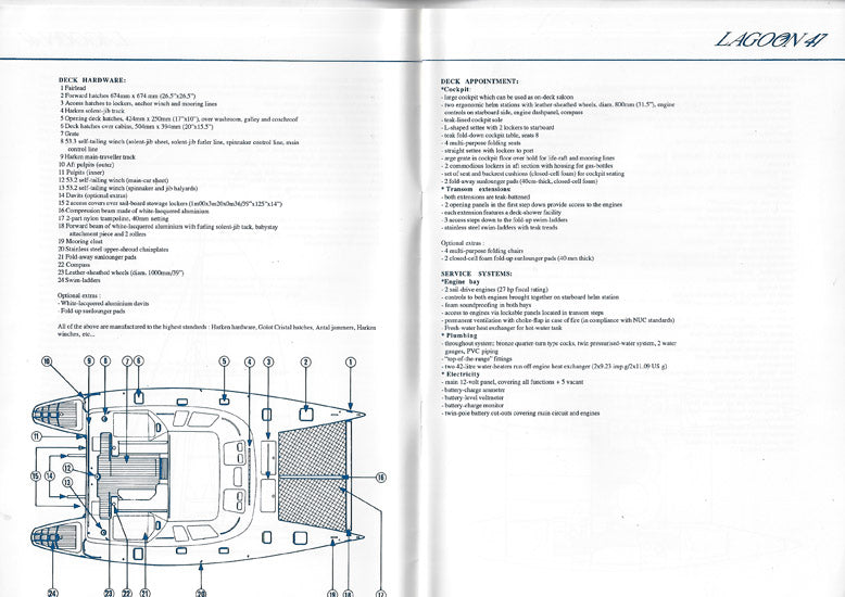 Lagoon 47 Specification Brochure