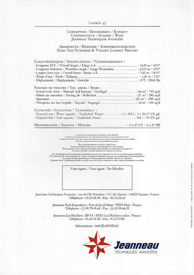 Lagoon 47 Brochure