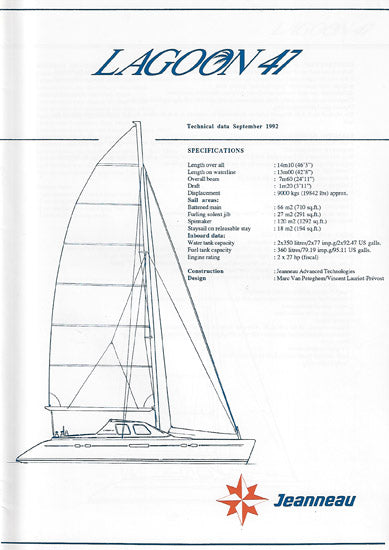 Lagoon 47 Specification Brochure