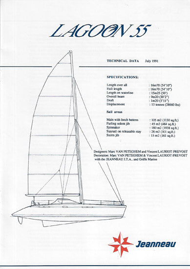 Lagoon 55 Specification Brochure