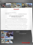 Kawasaki 2003 Jet Ski Press Kit Folder Brochure