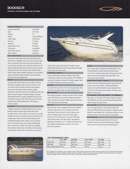 Maxum 3000SCR Sun Cruiser Specification Brochure