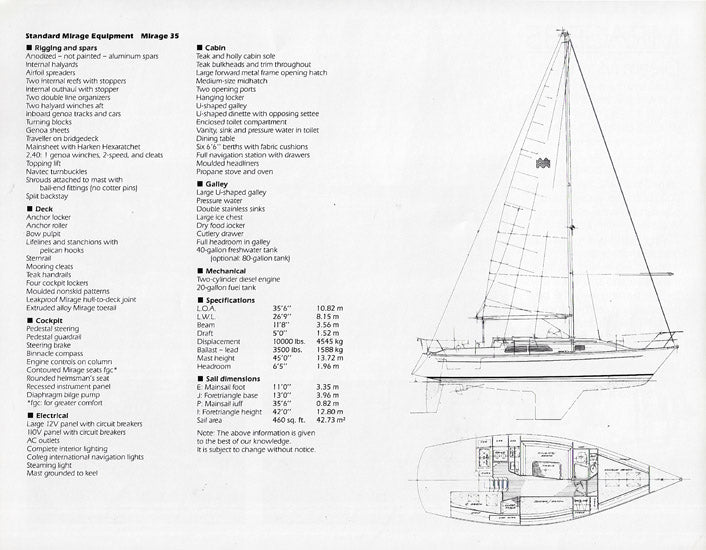 Mirage 35 Brochure