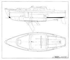 Coronado 27 Interior Arrangement Plan - Centerboard Model