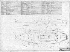 Coronado 41 Optional Deck Hardware Plan