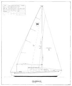 Columbia 24 Sail Plan