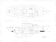 Columbia 24 Interior & Starboard Profile Plan
