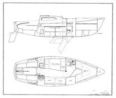 Columbia 26 Mk II Interior Arrangement Plan - Centerboard