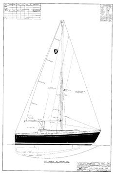 Columbia 30 Sail Plan - Short Rig