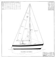 Columbia 34 Mk II Sail Plan