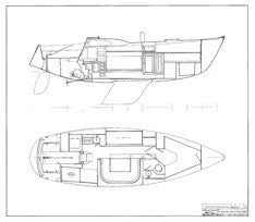 Columbia 34 Mk II Interior Arrangement Plan