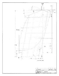 Columbia 34 Mk II Rudder Plan