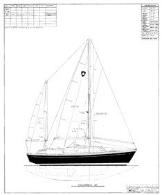 Columbia 41 Sail Plan - Ketch