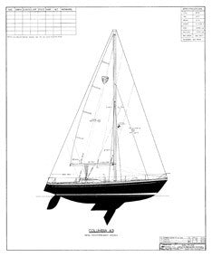 Columbia 43 Sail Plan - Centerboard