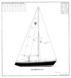 Columbia 43 Sail Plan - Mark III Tall Rig