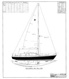 Columbia 45 Sail Plan - Tall Rig