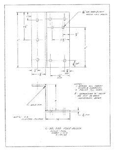 Columbia 50 Starboard Foot Block Plan