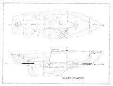 Columbia Challenger Interior & Starboard Profile Plan